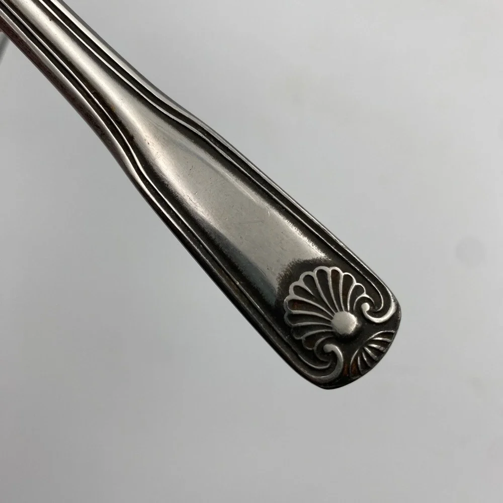 Rogers Antique Shell Dinner Knives Set of 6 Stainless Japan Silverware‎ Flatware